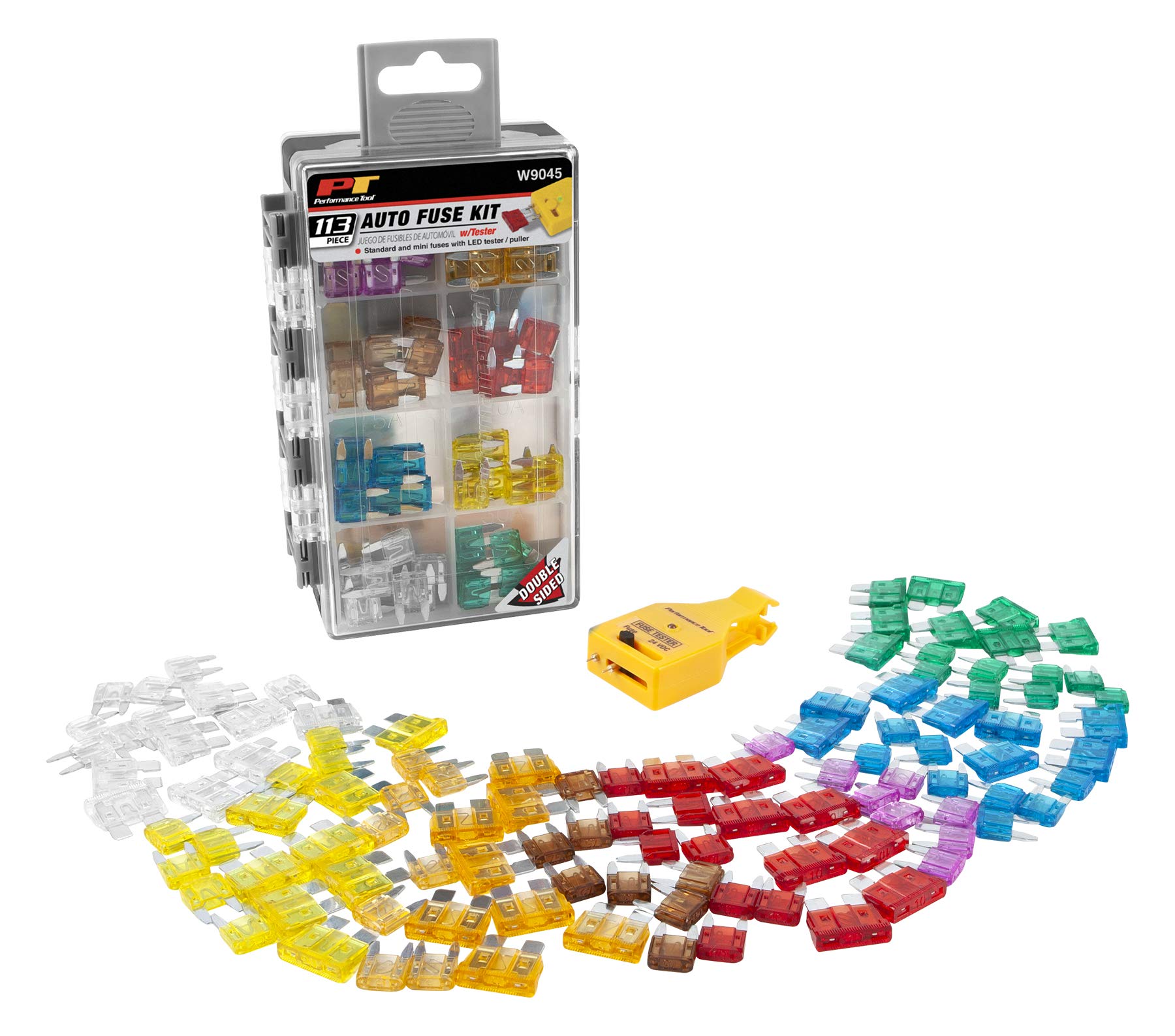 W9045 Performance Tool 113pc Auto Fuse Kit w/ Tester
