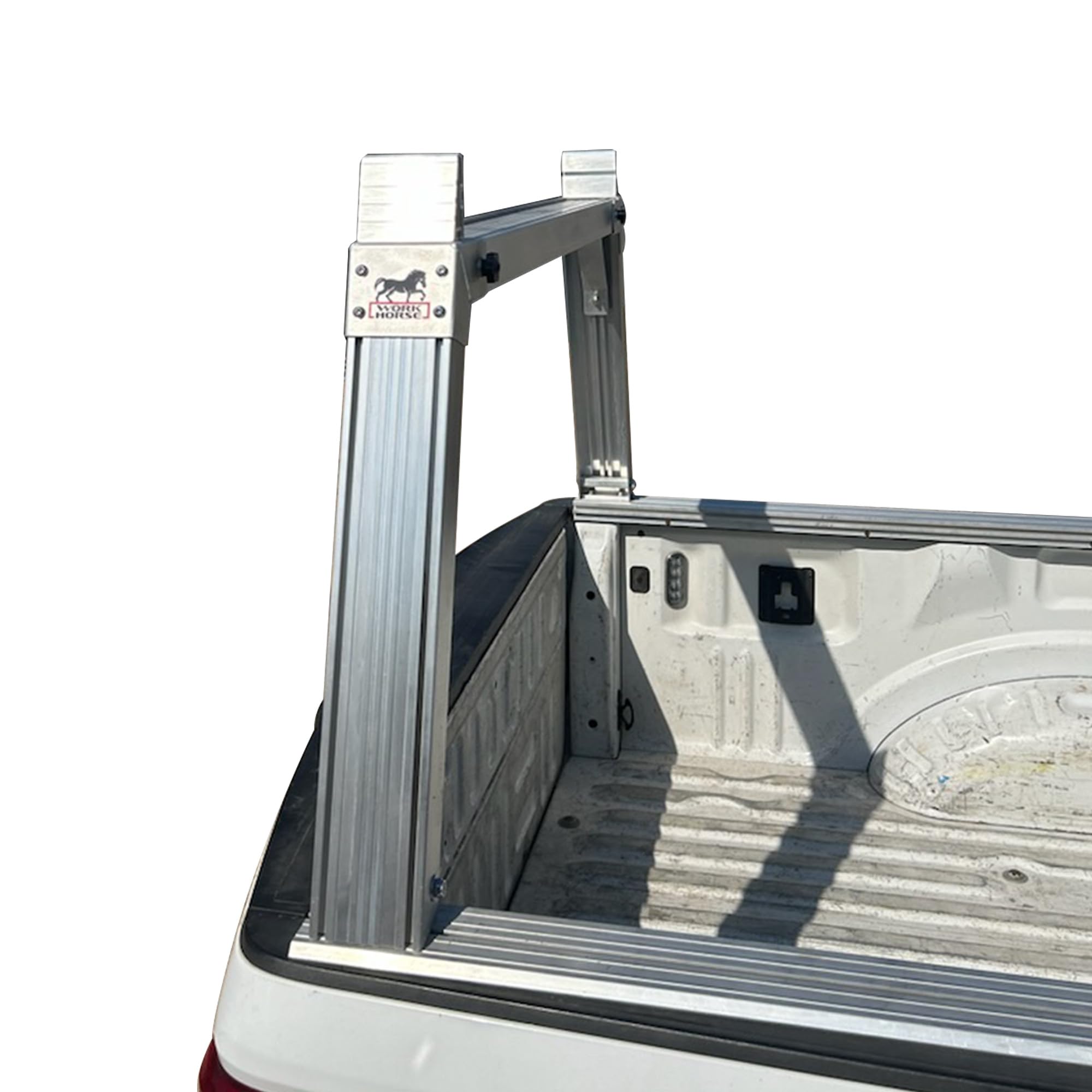 Heavy Duty Black Horse Ladder Rack Base System 8' Bed Silver Aluminum Compatible with All 3/4-ton Trucks with 8ft Bed Length Not Compatible with tonneau Covers-CSURHD8