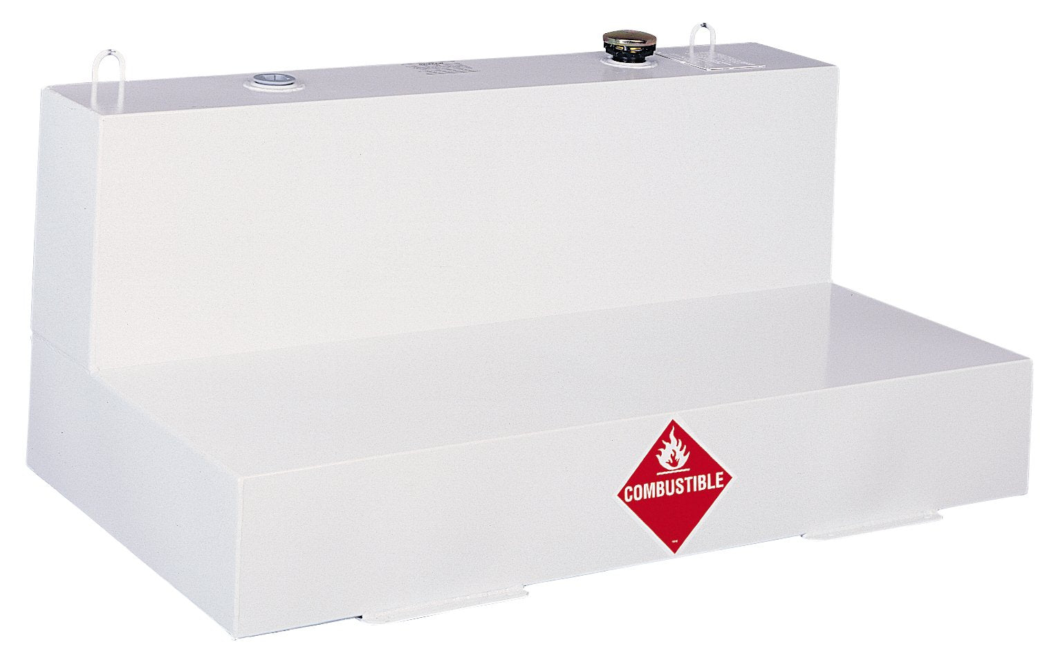 86 Gallon Delta White Low-Profile L-Shaped Steel Liquid Transfer Tank for Trucks