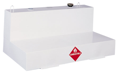 86 Gallon Delta White Low-Profile L-Shaped Steel Liquid Transfer Tank for Trucks