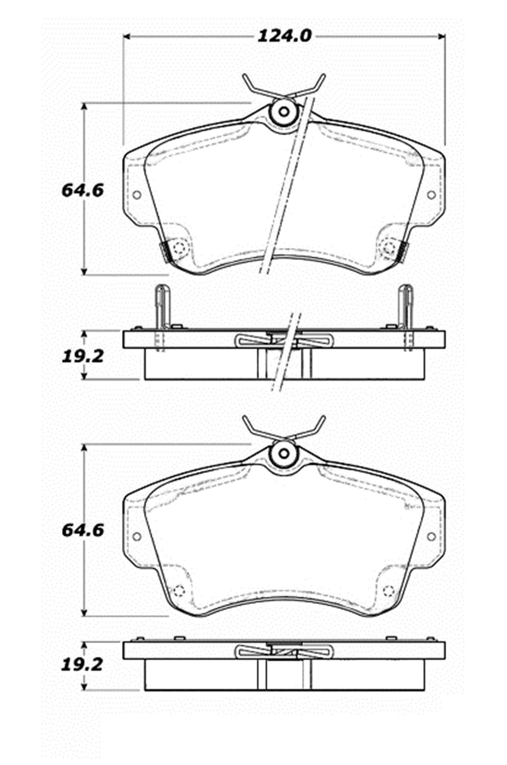 Front StopTech 308.08410 Brake Pads with Shims Street
