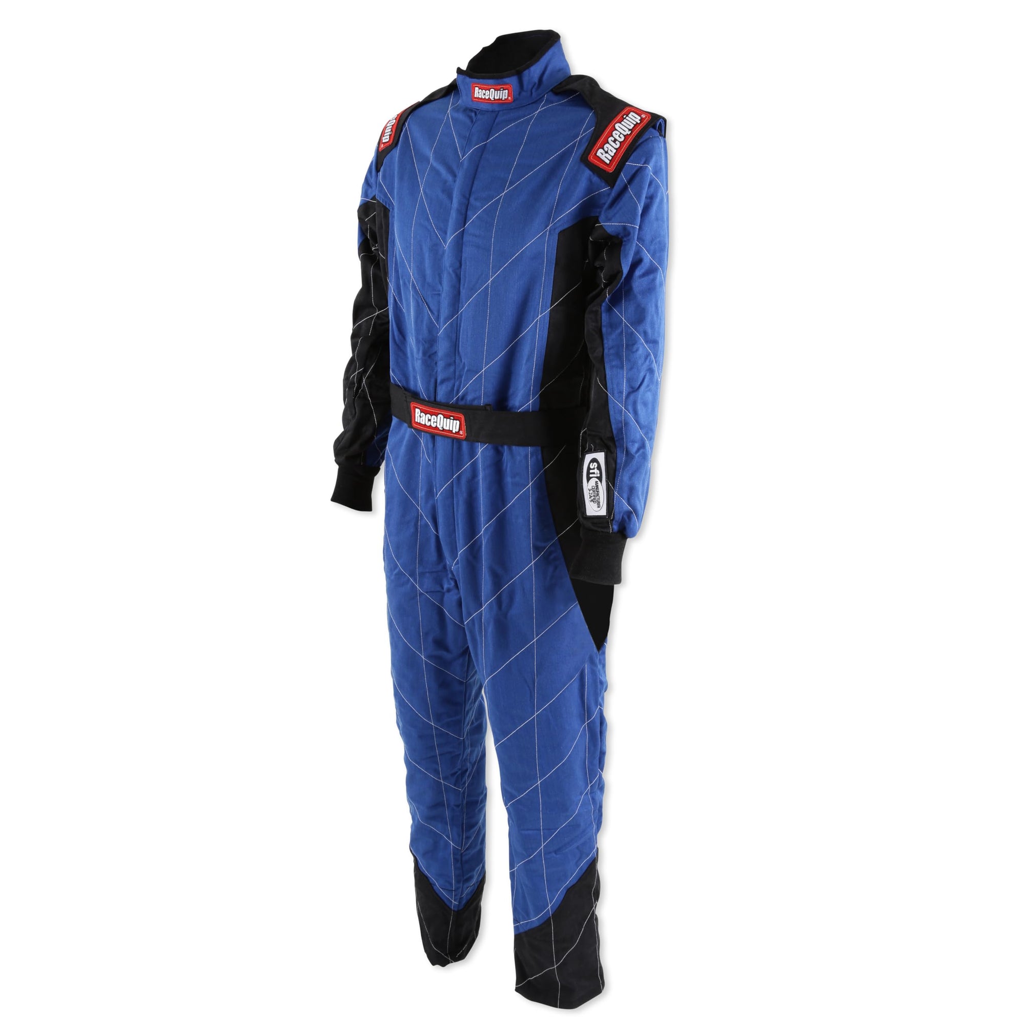 Chevron-5 RaceQuip Driving Suit SFI3.2A/5 Double Layer Blue Medium Tall