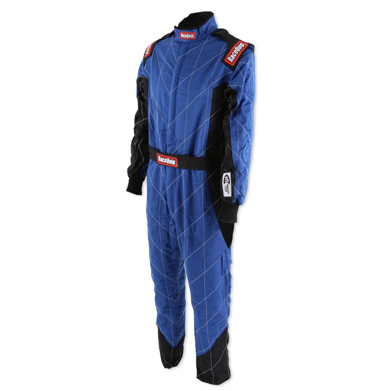 Chevron-5 RaceQuip Driving Suit SFI3.2A/5 Double Layer Blue Medium Tall