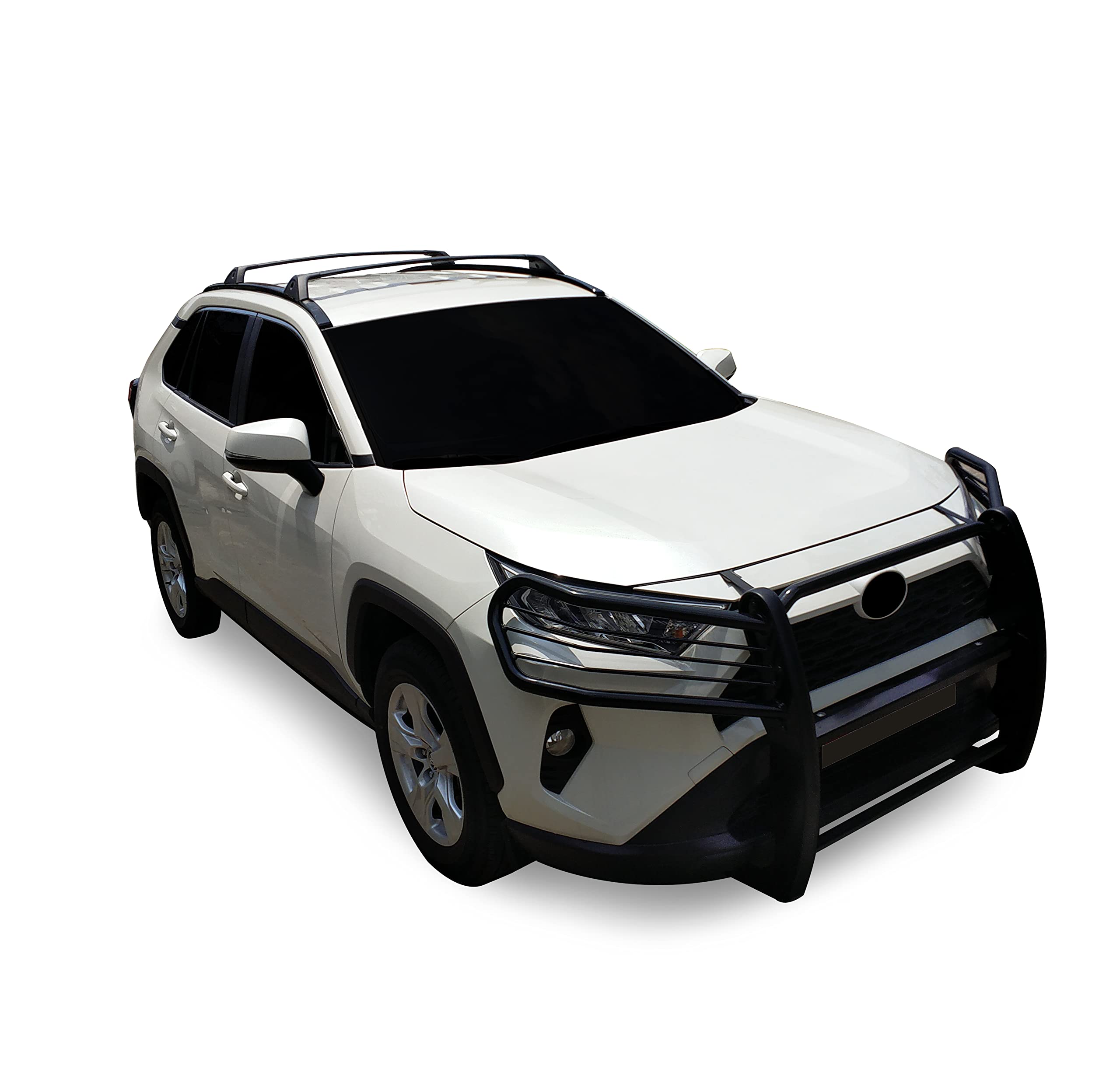 Bumper Guard Modular Black Black Horse Grille Compatible with 2019-2024 Toyota RAV4-17A093904MA