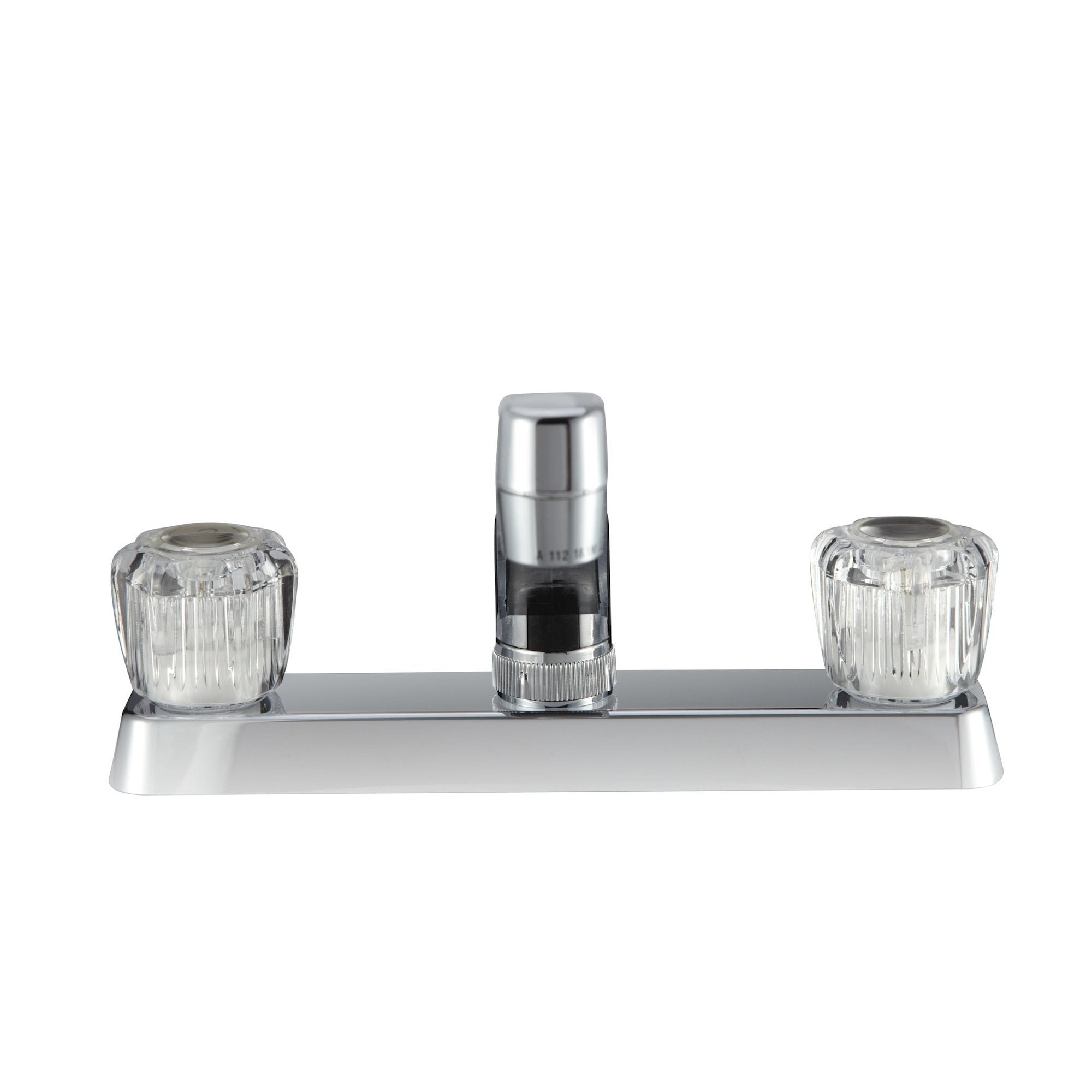 Dura Faucet RV Kitchen Sink Faucet DF-PK600A-CP with Crystal Acrylic Knobs (Chrome)
