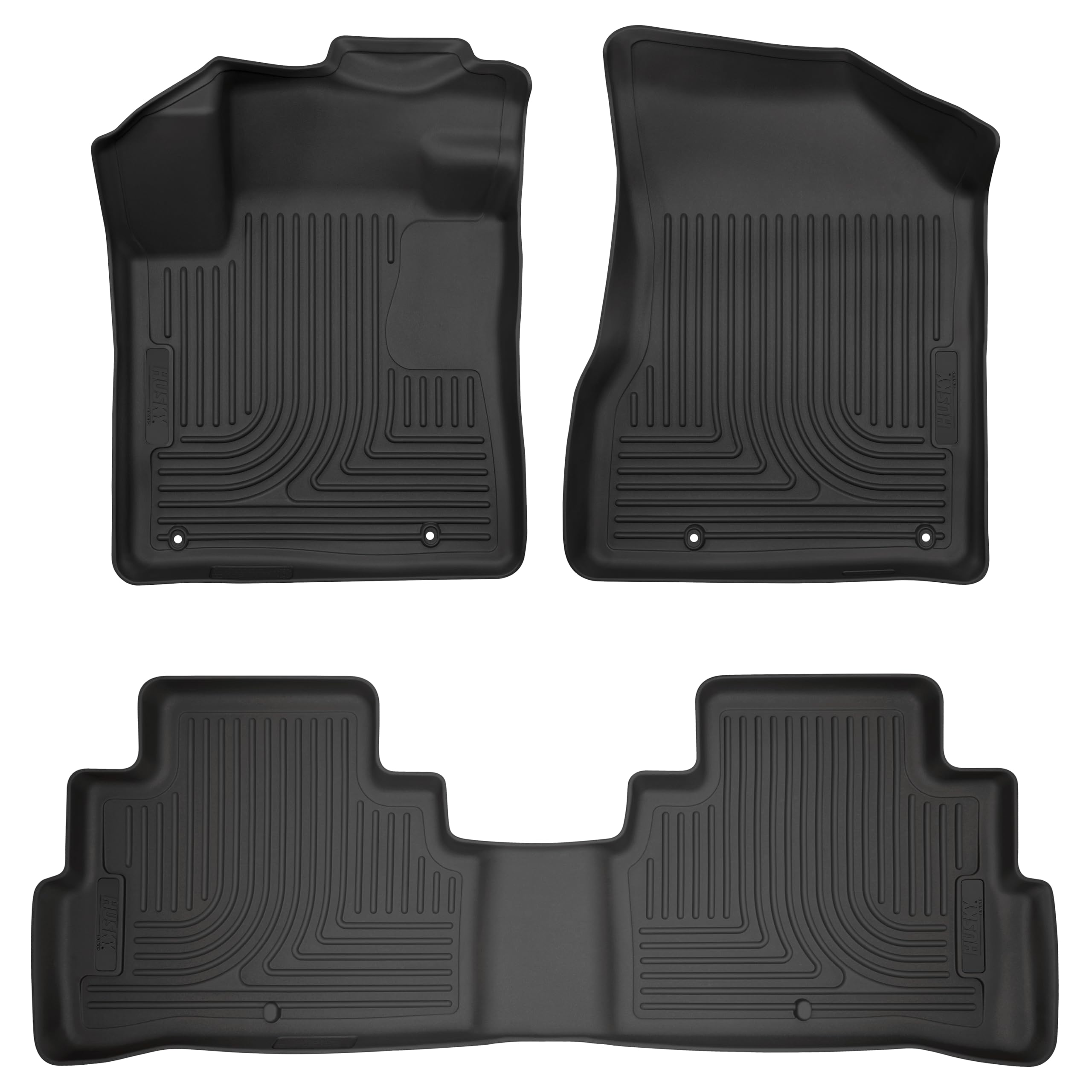Husky Liners Floor Mats Weatherbeater | Fits 2019-2023 Nissan Murano | Front & 2nd Row - Black, 3-pc | 93721