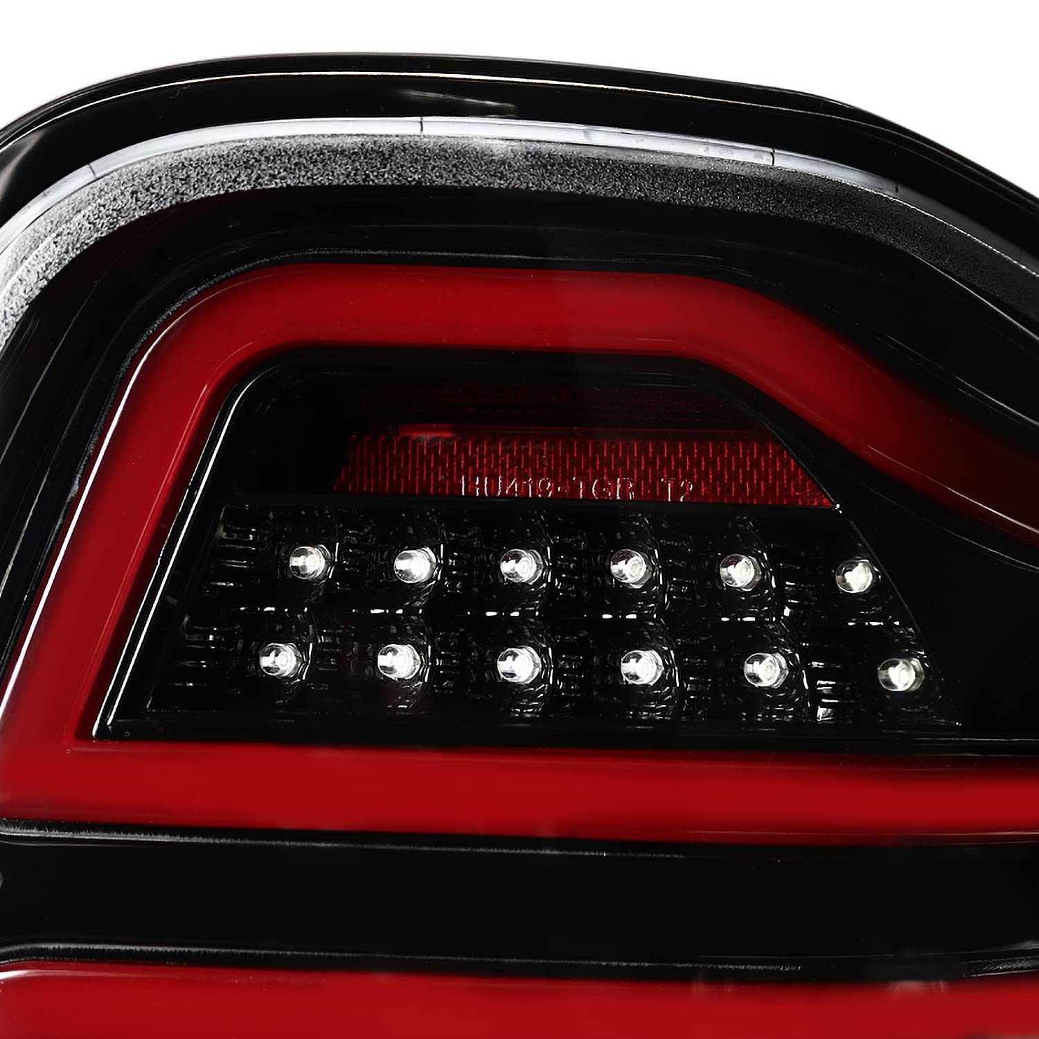 Jet Black Housing SPEC-D TUNING Red LED Bar Tail Lights Compatible with 2006-2011 Mercedes-Benz W164 ML-Class, Left + Right Pair Assembly