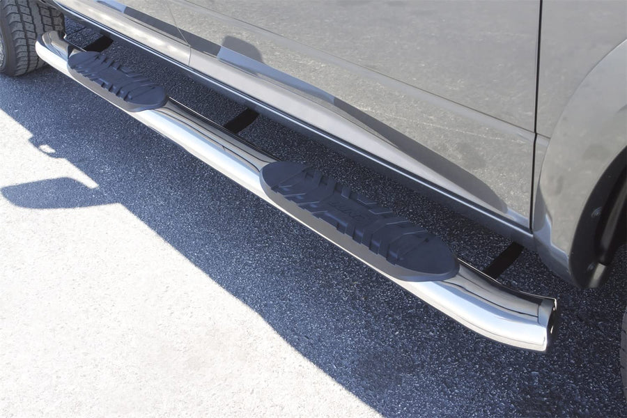 Lund 5" Oval Curved Polished Stainless Steel Nerf Bars for 2009-2018 Dodge Ram 1500, 2010-2018 Ram 2500/3500 Crew Cab