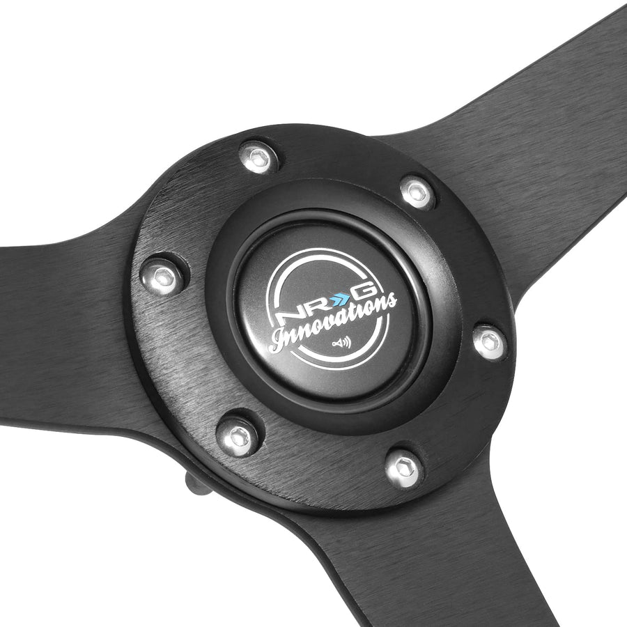 3-Spoke NRG Innovations Suede Wrapped 350mm Steering Wheel,6X70mm Bolt Pattern,Matte Black RST-037MB-S