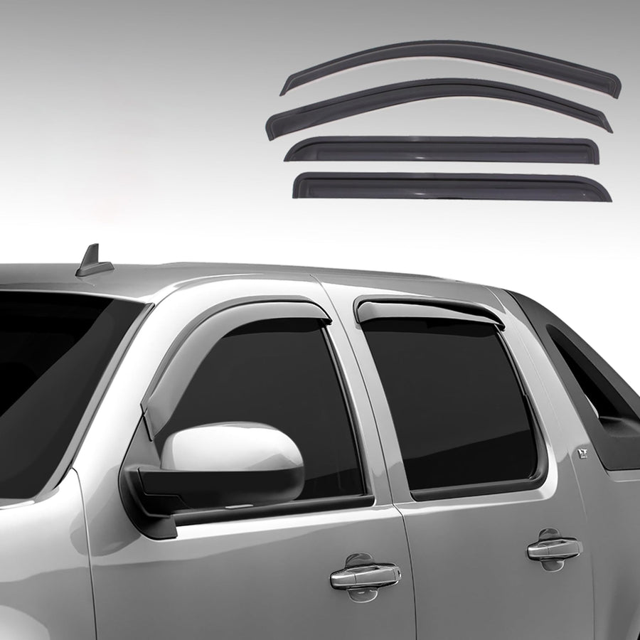 Outside Mount Black Horse Smoke 4 PC Rain Guards Window Visor Sun Deflector Compatible with 2010-2014 Lexus GX460-14-GX460