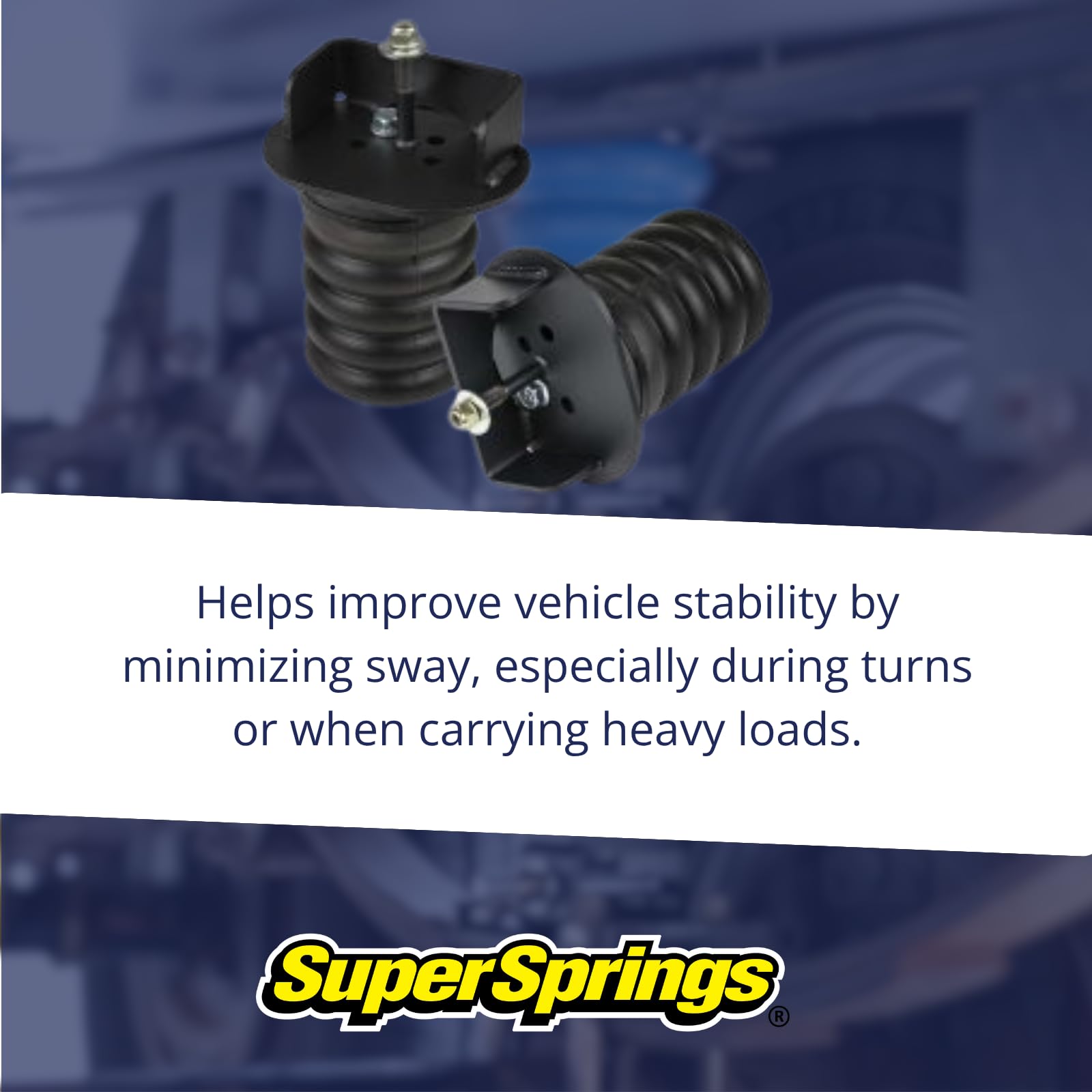 SSR-114-47 SuperSprings Rear for Ford F-250|F-350, Black, 1500 lbs.
