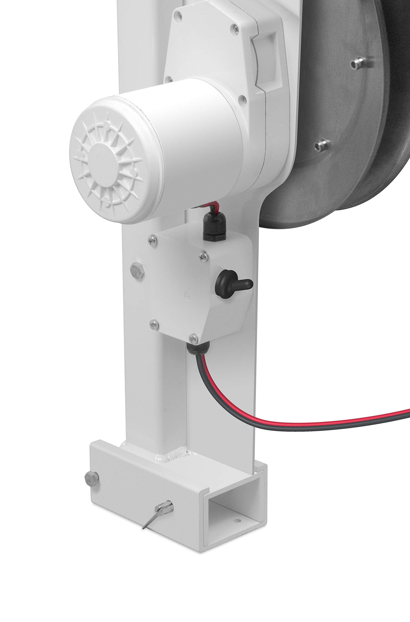 Camco Outdoors Trac Line Hauler Winch - Features 110 lb Lift Capacity & Corrosion-Resistant Powder-Coated Aluminum Frame - Low Amp Usage, Line Speed of 127-150 Ft per Min (69280)