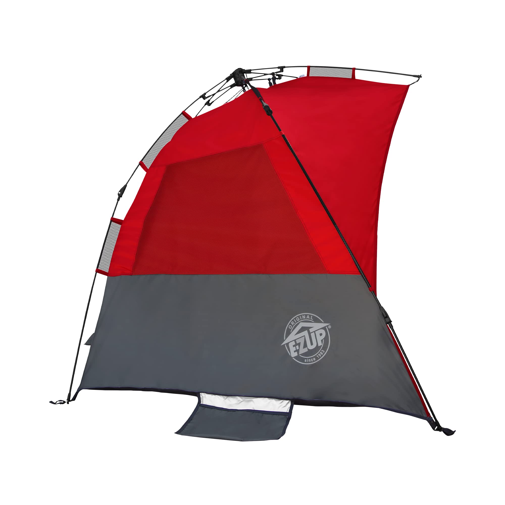 E-Z UP Portable Beach Tent Wedge, 51"x51" Entrance with 2 Roll-Up Windows and with Storage Pockets, Punch