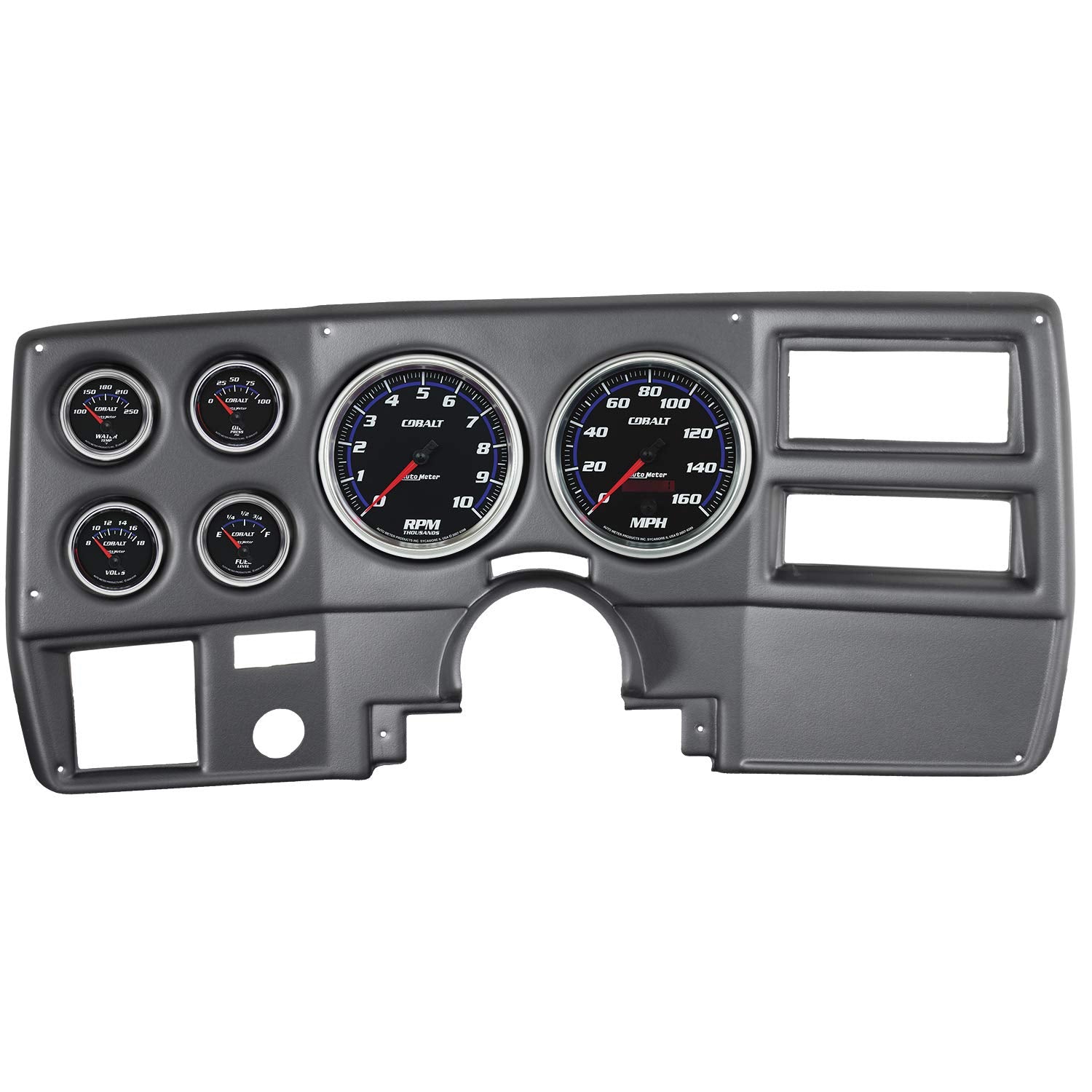 Auto Meter Gauge Kit 7027-CB, 6 Pc, Chevy Truck/Suburban 73-83, RPM/Mph/Fuel/Oilp/Wtmp/Volt, Cobalt