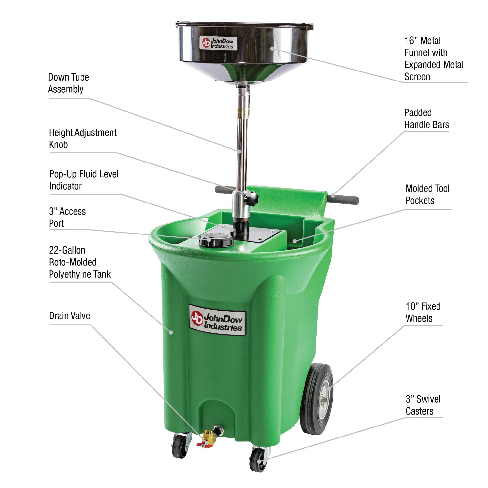 JDI-22DCAF Crew Chief Oil Change Station, 22 Gallon