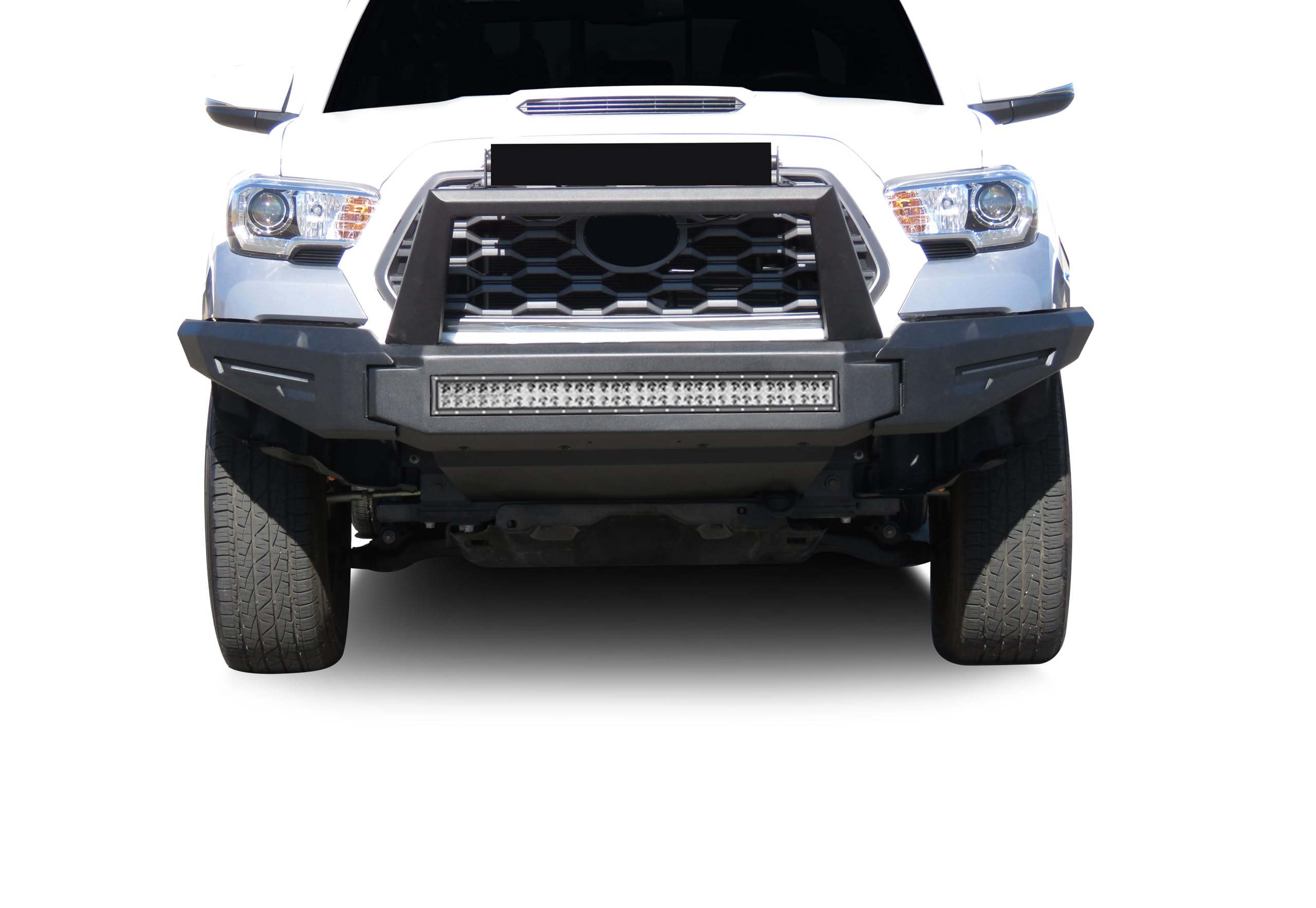 Modular Black Horse Armour II Heavy Duty Front Bumper Matte Black Compatible with 2016-2023 Toyota Tacoma-AFB-TA21-K2