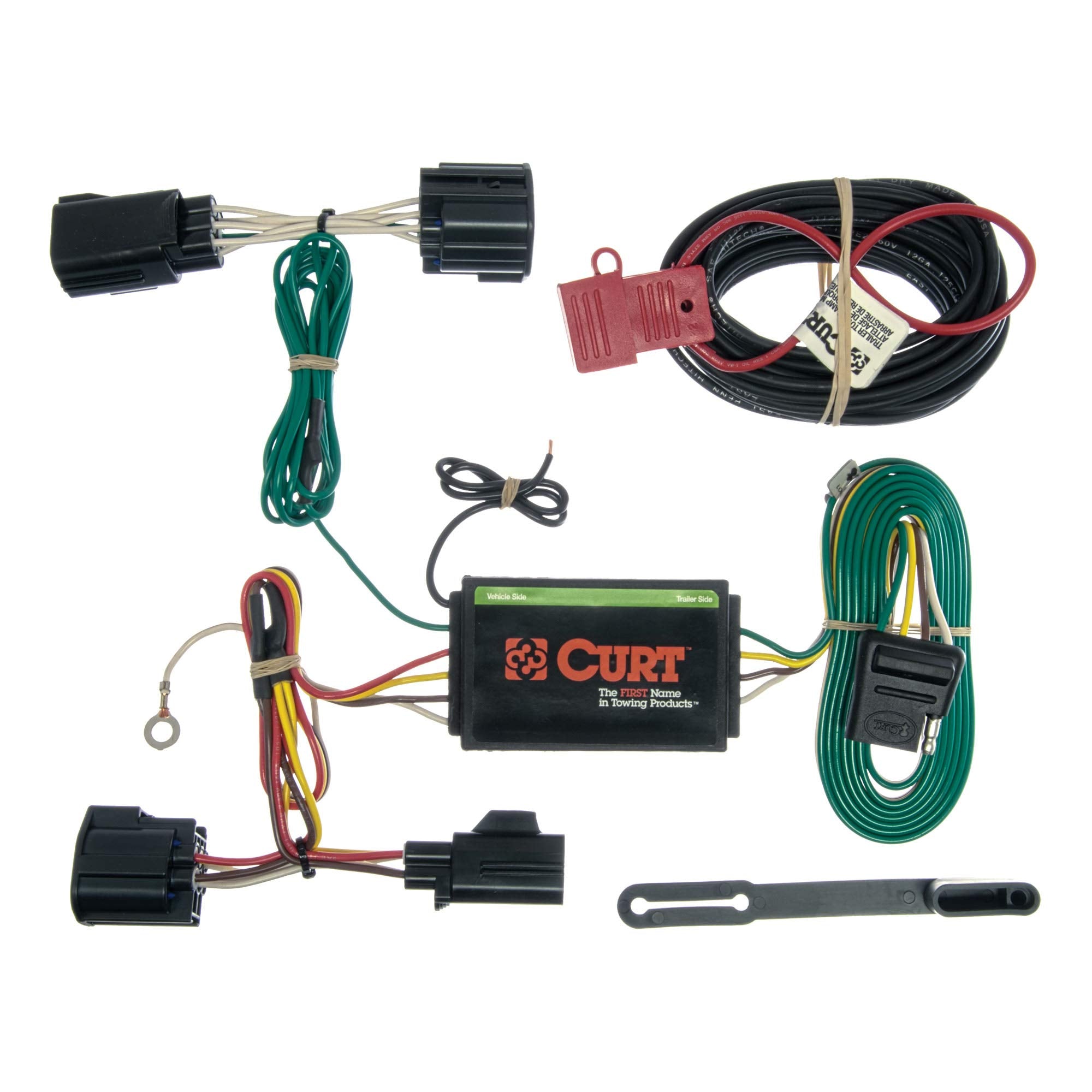4-Pin Trailer Wiring Harness CURT 56140 Vehicle-Side Custom, Fits Select Ford Focus Hatchback
