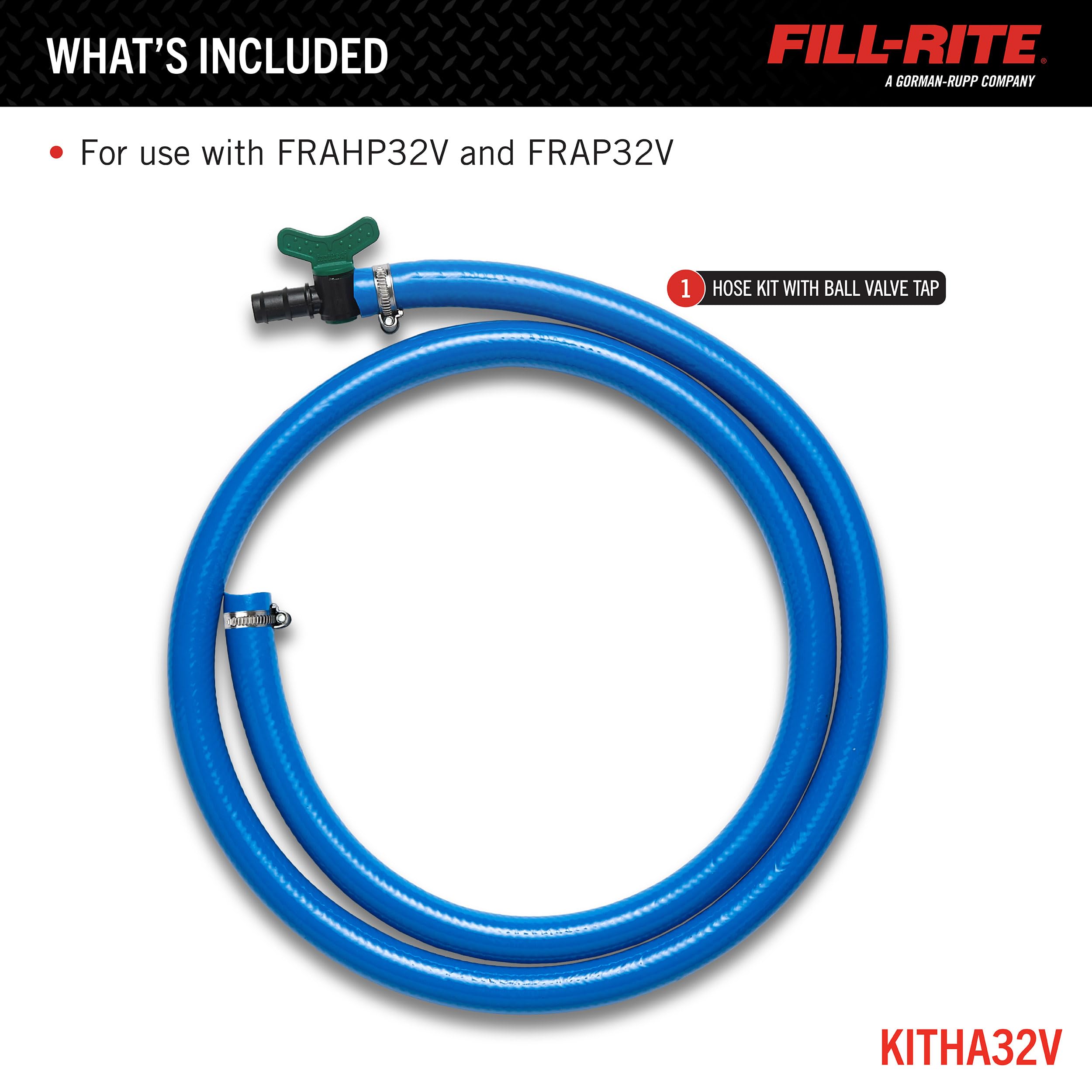 KITHA32V Fill-Rite Discharge Hose and Ball Valve for Hand Pump