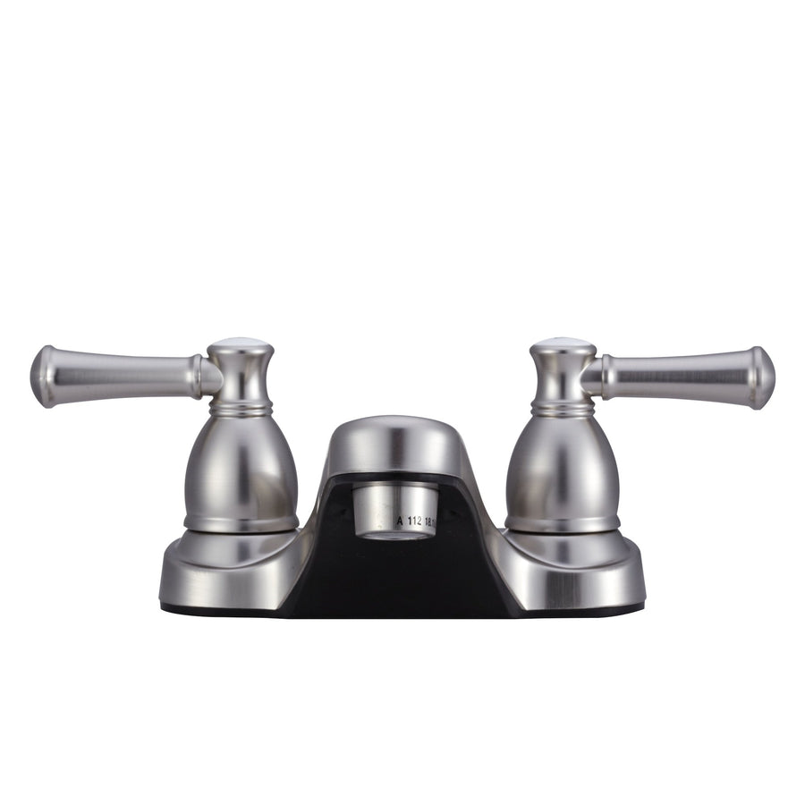 Dura Faucet RV Bathroom Faucet DF-PL700L-SN with Classical Hot and Cold Handles (Brushed Satin Nickel)