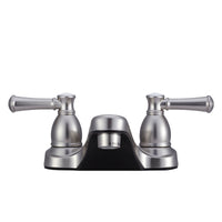 Dura Faucet RV Bathroom Faucet DF-PL700L-SN with Classical Hot and Cold Handles (Brushed Satin Nickel)