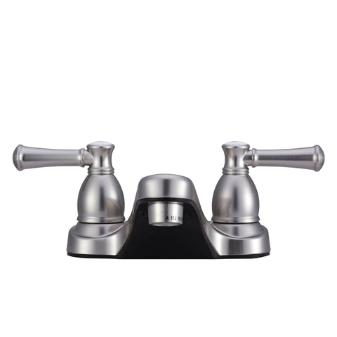 Dura Faucet RV Bathroom Faucet DF-PL700L-SN with Classical Hot and Cold Handles (Brushed Satin Nickel)