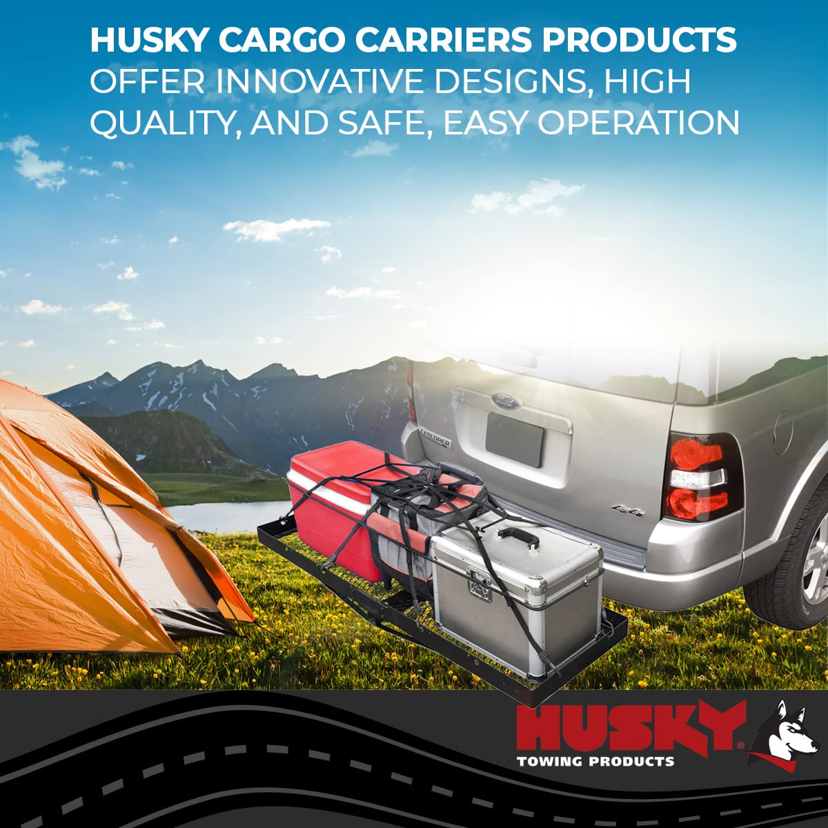 HUSKY TOWING 81148 Extra Wide Steel Cargo Carrier Liners - 500 lb. Capacity