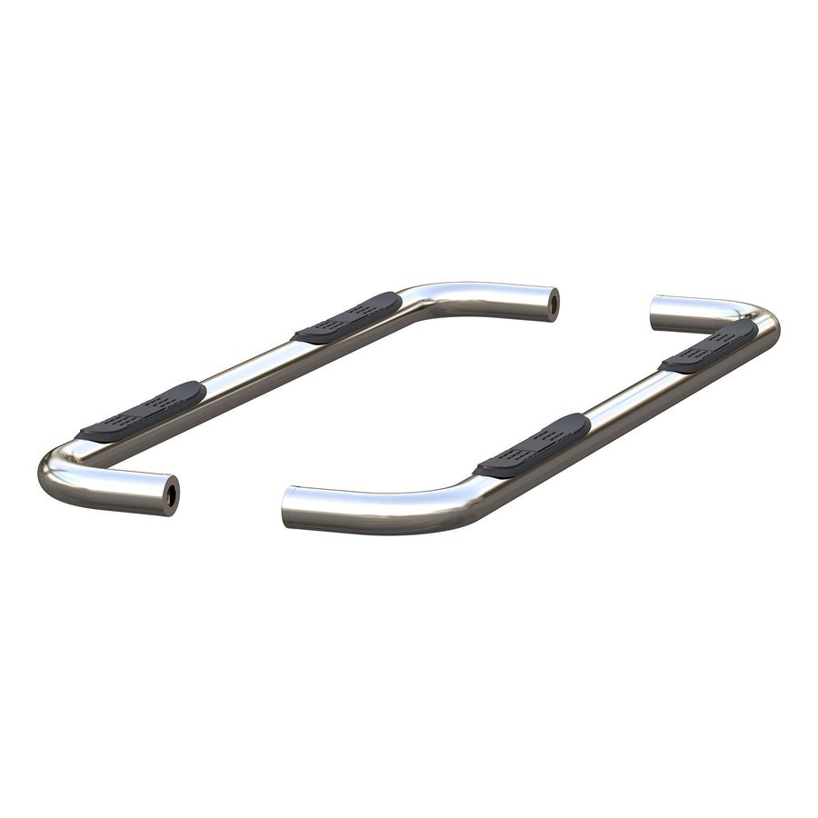 3-Inch Round ARIES Polished Stainless Steel Nerf Bars, No-Drill, Fits Select Chevrolet Silverado, GMC Sierra 1500 Extended Cab
