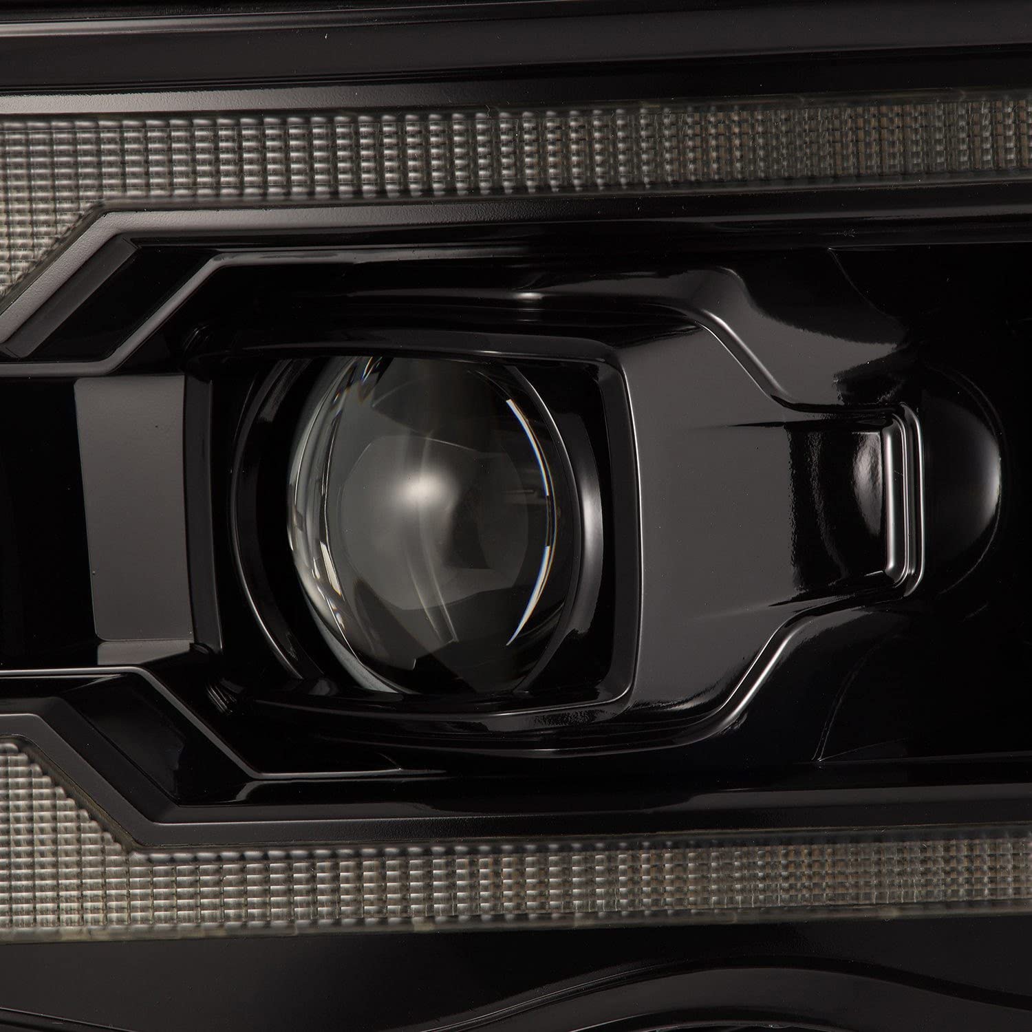 02-05 Dodge Ram 1500 AlphaRex LUXX LED Proj Headlights Alpha Black w/Activ Light/Seq Signal