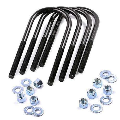 9/16" Large Radius Suspension U-Bolts Rough Country | 9/16 x 3.125 x 10-7650, Black