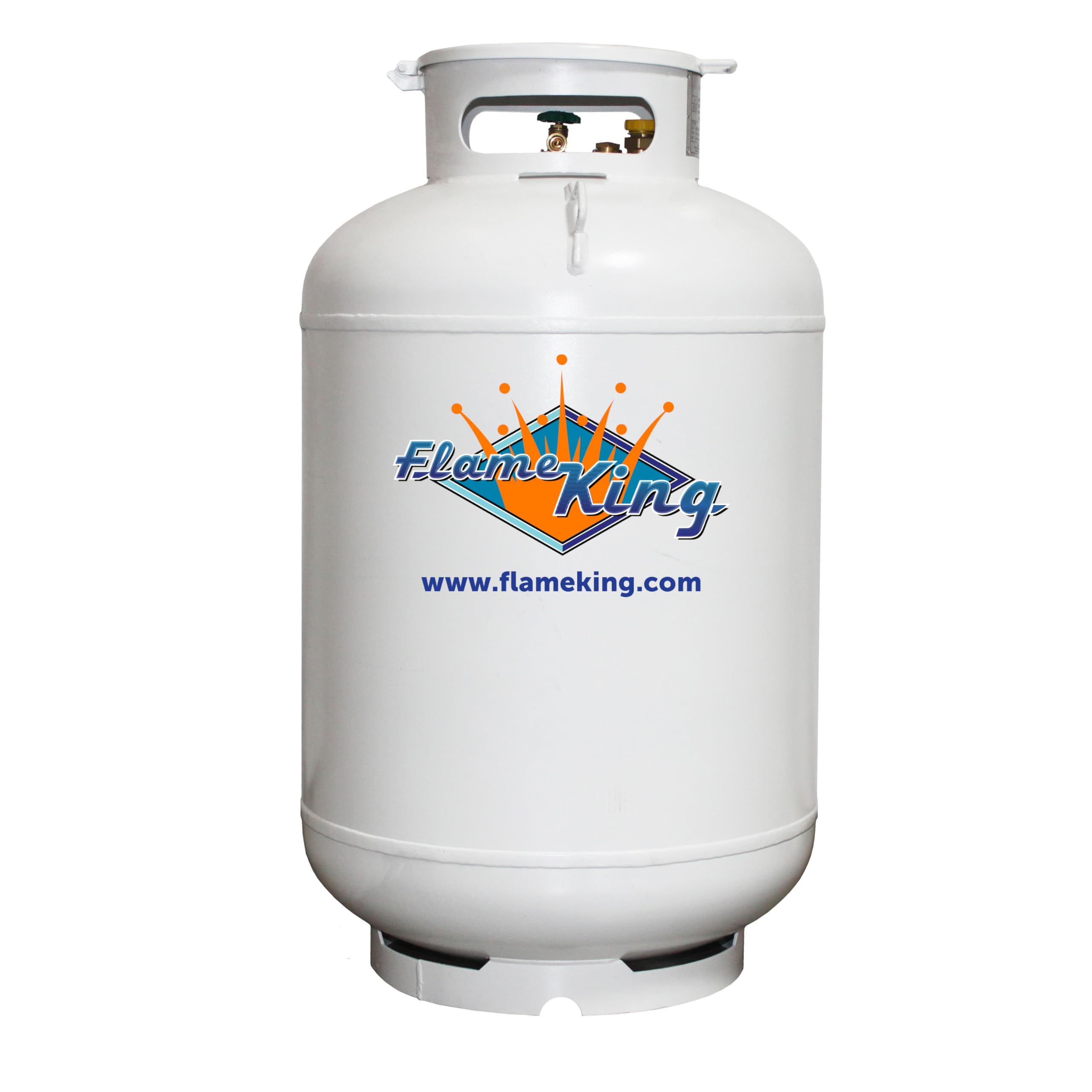 Flame King 420LB YSN420ASME (120 Gallon) ASME Vertical Steel Propane Tank, White