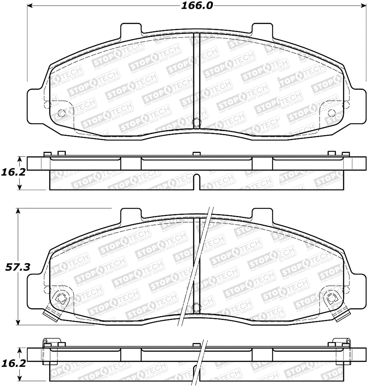 Street Select StopTech Brake Pads 305.06790