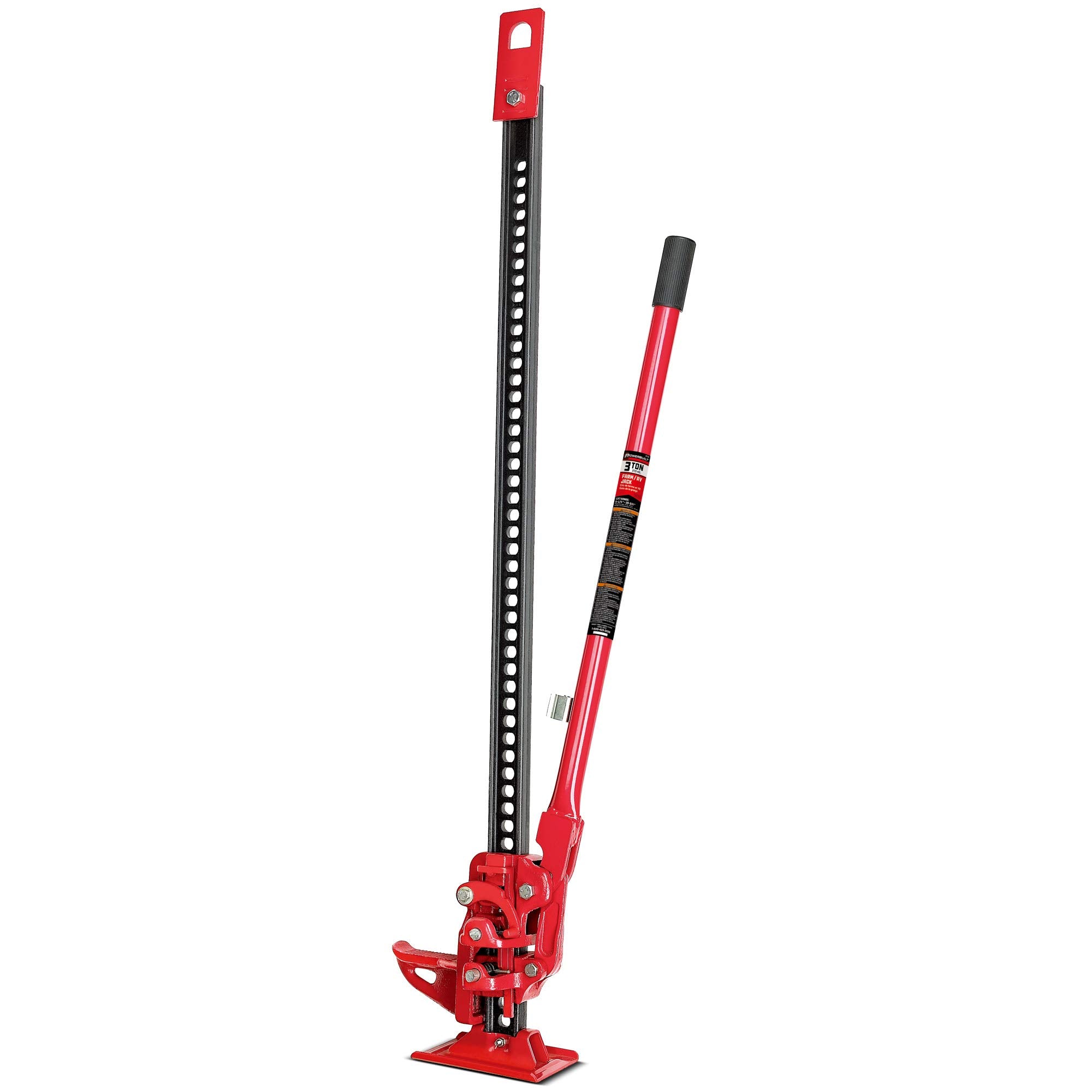 Powerbuilt 8-Inch Off Road Ratcheting Utility Farm Jack, 3 Ton (6,000 lb) Capacity Utility High Lift Farm Jack, Lift Range: 5-1/4" to 34-1/2", for Tractor Truck SUV -647587