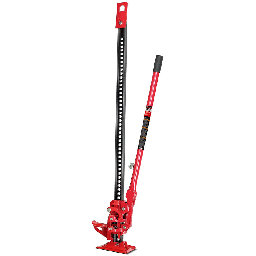 Powerbuilt 8-Inch Off Road Ratcheting Utility Farm Jack, 3 Ton (6,000 lb) Capacity Utility High Lift Farm Jack, Lift Range: 5-1/4" to 34-1/2", for Tractor Truck SUV -647587