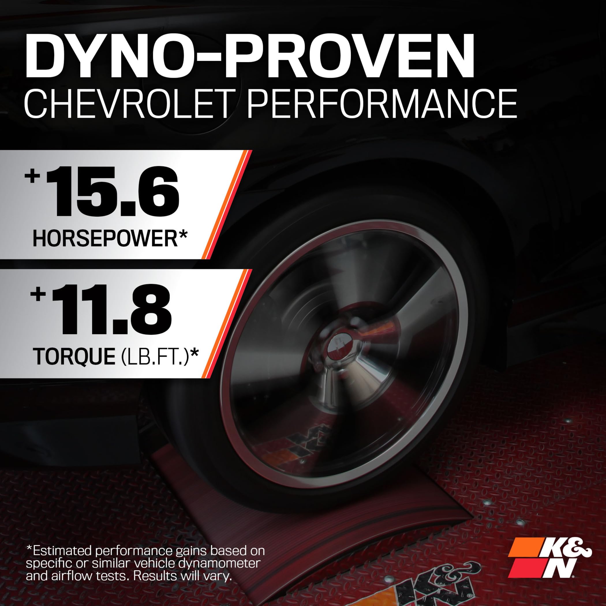 Cold Air Intake System K&N: High-Flow Air Filter, Increase Performance & Acceleration: Compatible with 2012-2015 Chervolet: Camaro, 69-4523TP