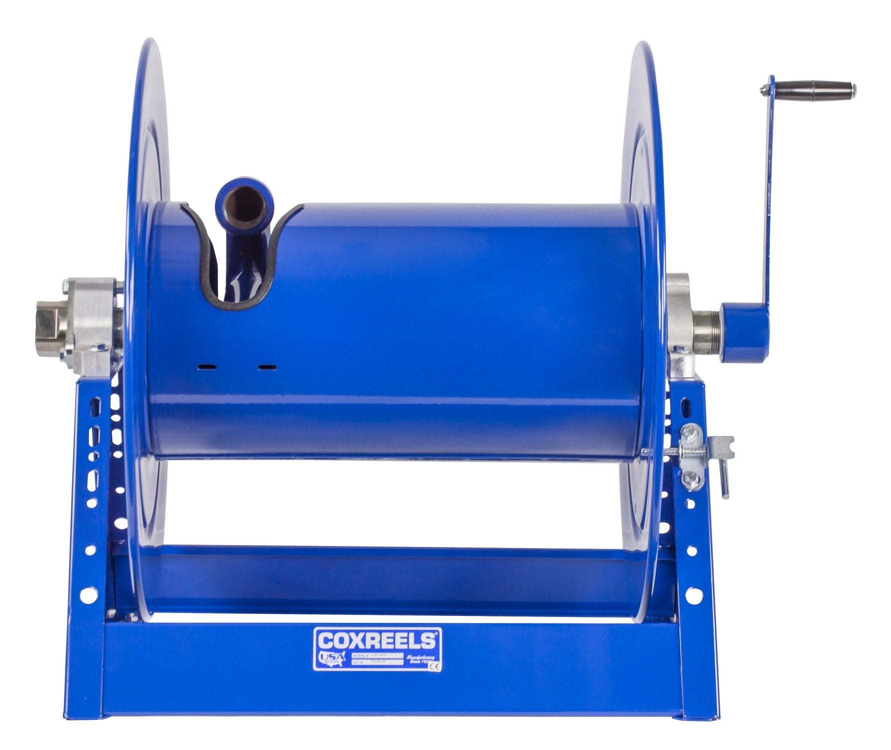 Coxreels Hose Reel Large Capacity/Volume - Model# 1185-1124, 1-1/2" Hose ID, Blue,50' Length