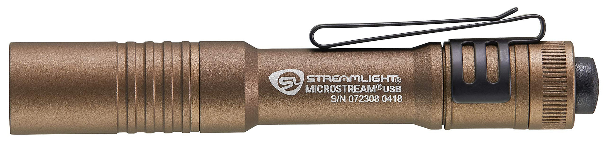 MicroStream Streamlight 66608 250-Lumen EDC Ultra-Compact Flashlight with USB Rechargeable Battery, Clear Retail Packaging, Coyote