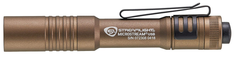 MicroStream Streamlight 66608 250-Lumen EDC Ultra-Compact Flashlight with USB Rechargeable Battery, Clear Retail Packaging, Coyote