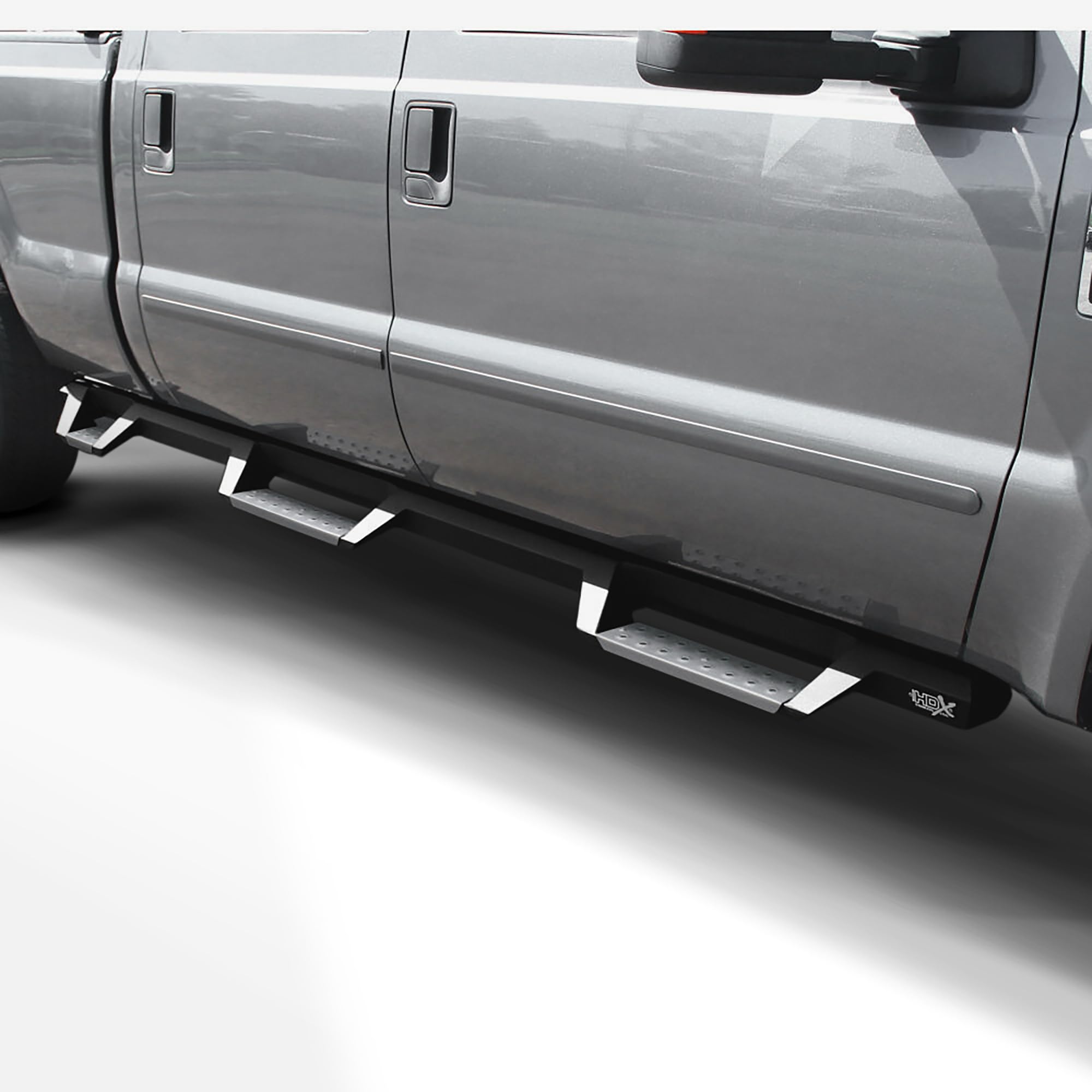 Westin HDX 56-5340152 Stainless Drop Wheel to Wheel Nerf Bars fits 1999-2016 F250 F350 F450 F550 Crew Cab 6'75" Bed Textured Black Pair