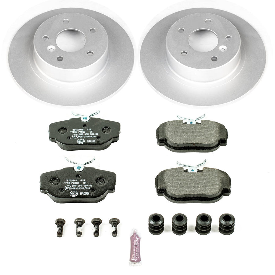 Power Stop ESK6152 Euro-Stop Rear Brake Kit For Land Rover Discovery L& Rover 1999-2004 [Model Specific]