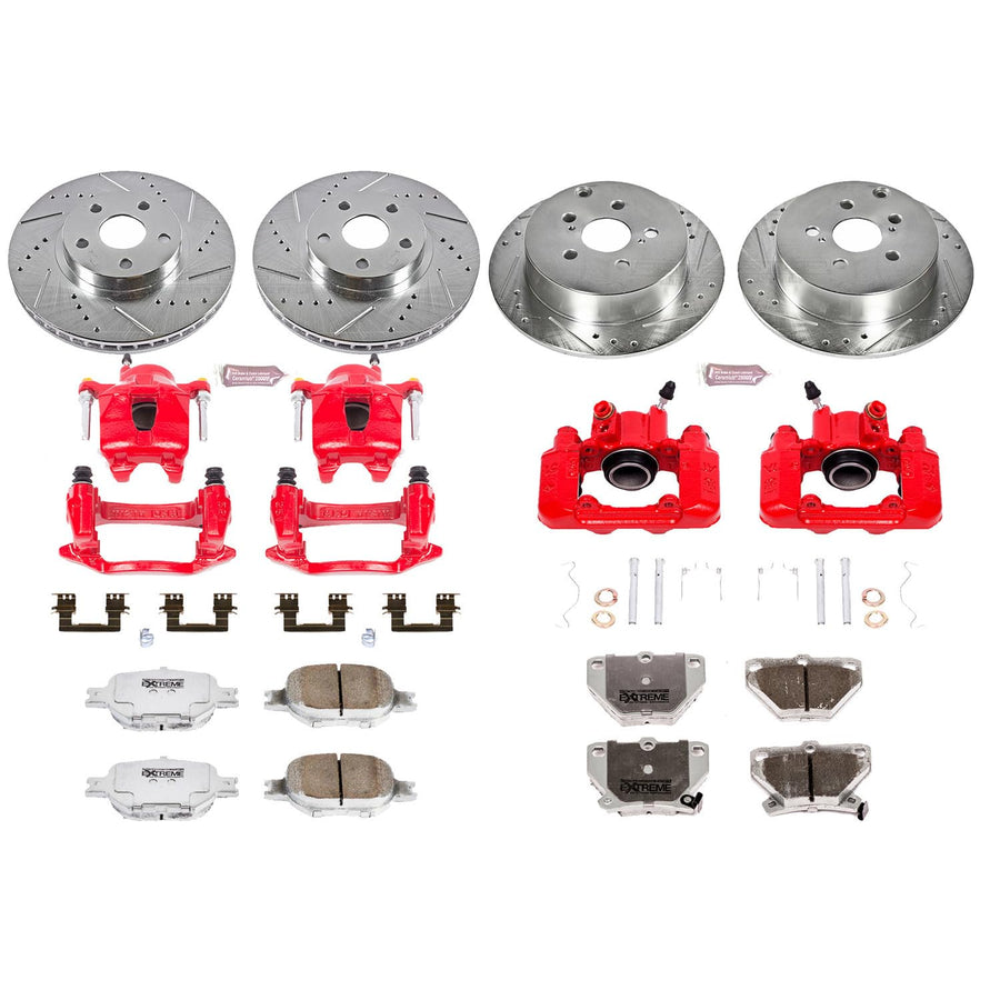 Power Stop Z26 KC2314-26 Front & Rear Street Warrior Brake Kit For Toyota Celica 2000-2002 [Model Specific]