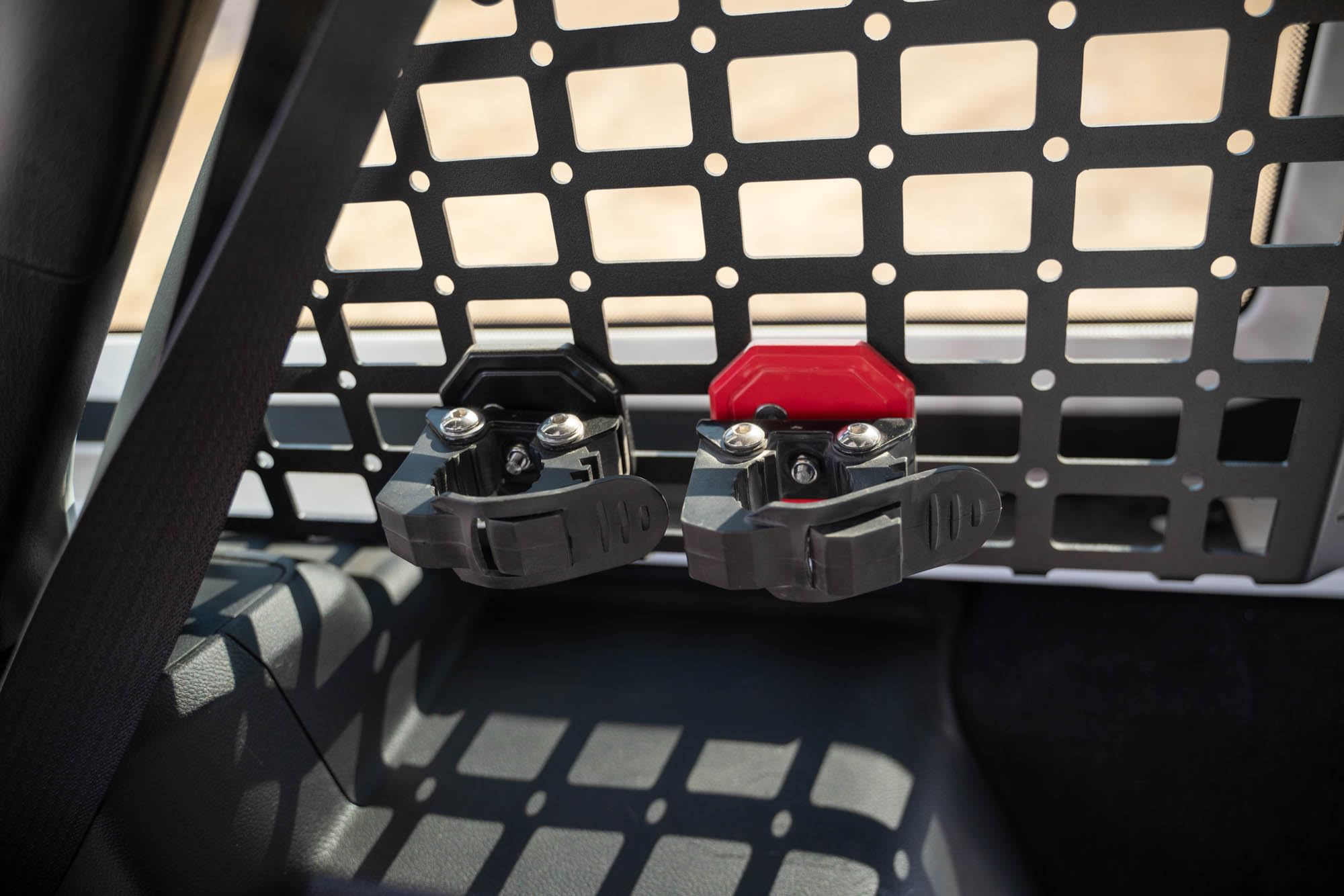 DV8 Offroad Molle Panel Quick Release Tool Mounts | Secures Your Tools & Accessories | Rotates for Endless Mounting Positions | Rubber & Aluminum Construction | 3 Color Varieties | Sold as a Pair