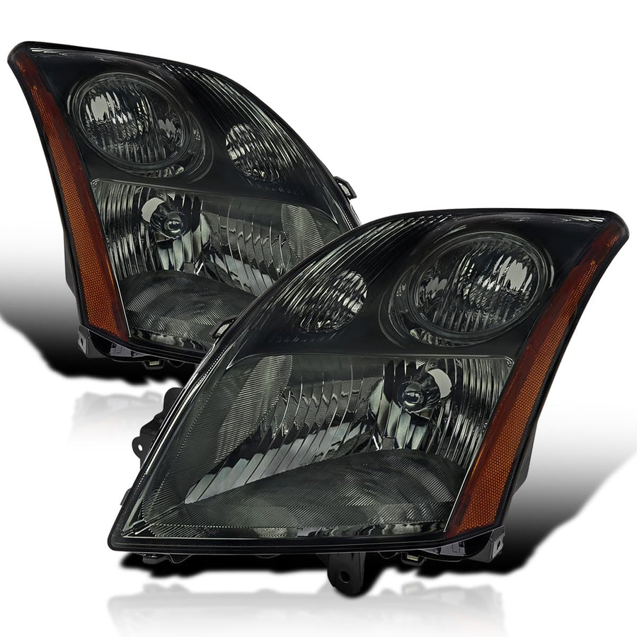 Smoke SPEC-D TUNING Headlights Compatible with 2007-2009 Nissan Sentra, Left + Right Pair Headlamps Assembly