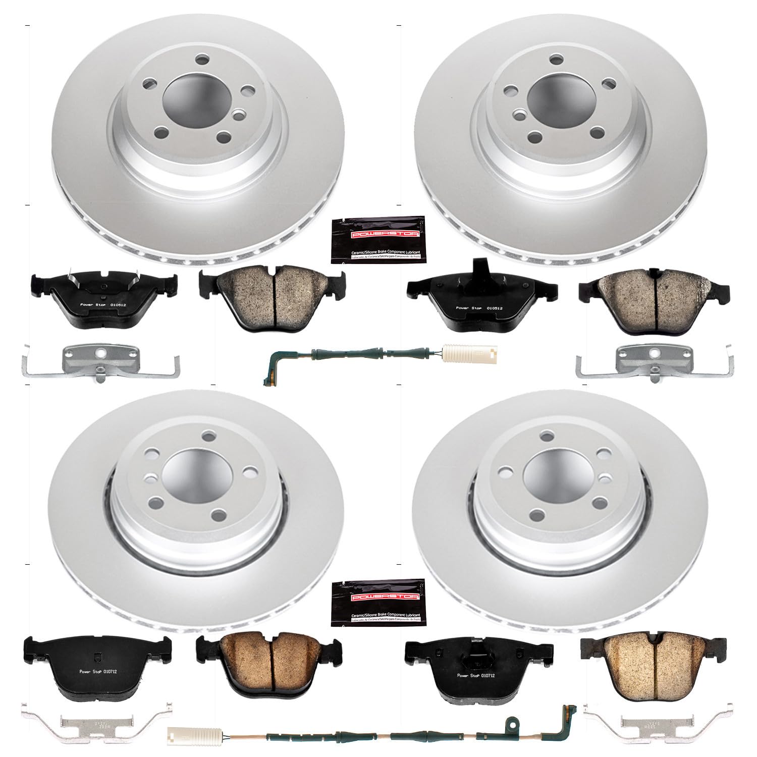 Power Stop Z23 Evolution Geomet Coated Brake Kit For BMW 750Li 2006-2008, 750i 2006-2008, 760Li 2005-2008, 760i 2005-2006 [Model Specific]