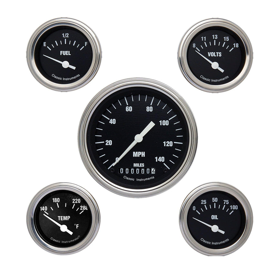 Hot Rod Series Classic Instruments HR00SLF 5 Gauge Package