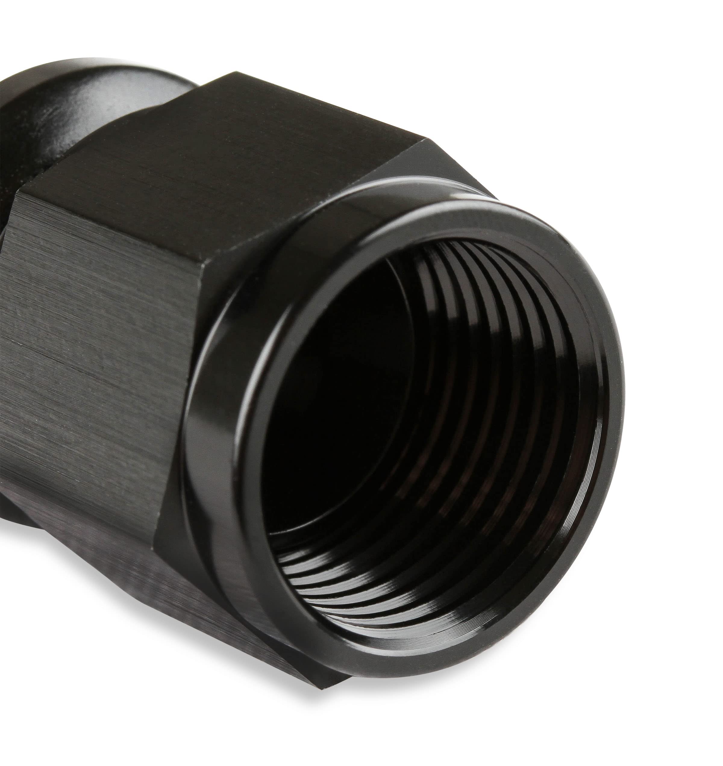 Black Mr. Gasket 200106-BL -6 AN Straight Push-On Hose Ends