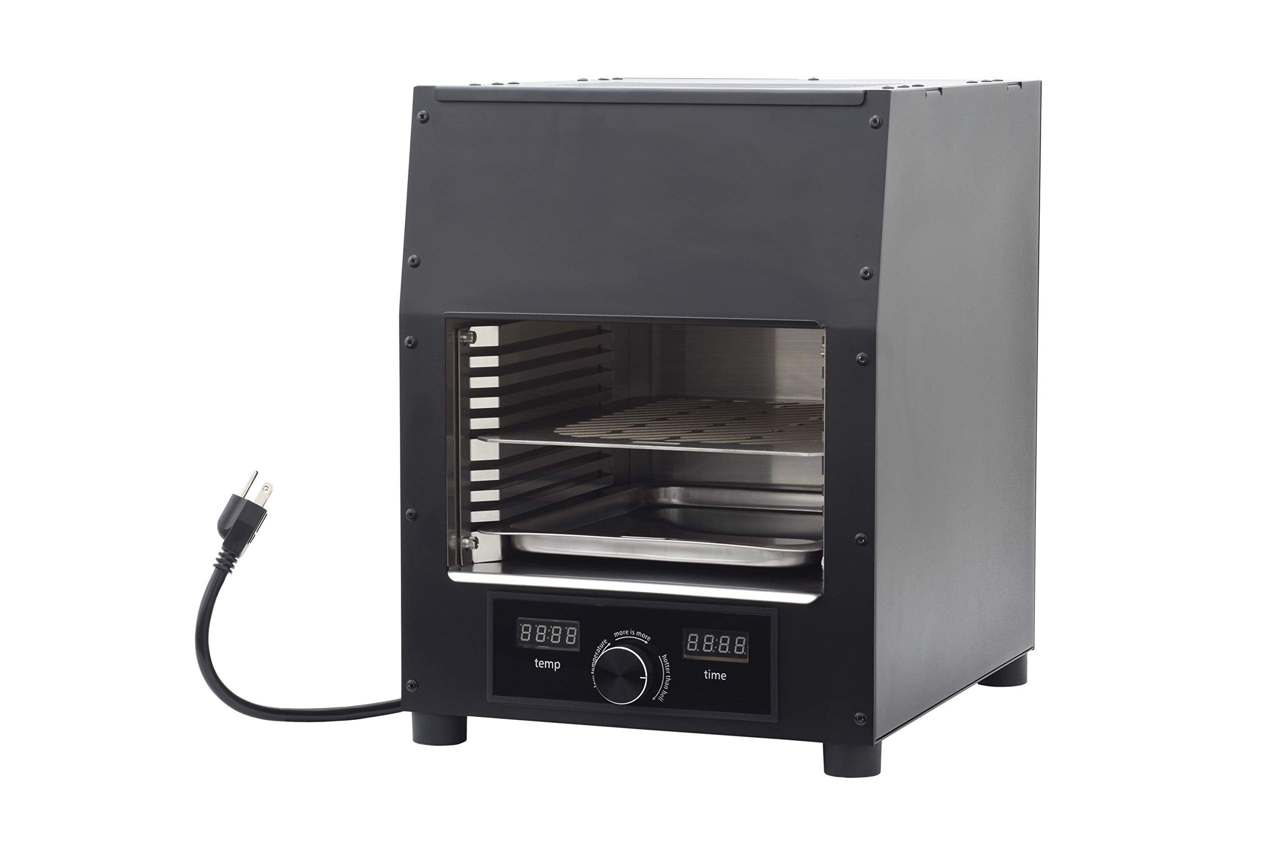 Flame King Smokeless Infrared Electric Broiler for Indoor Use, Fits on Kitchen Counter, Insulated, Comes with Broiler Tray Black