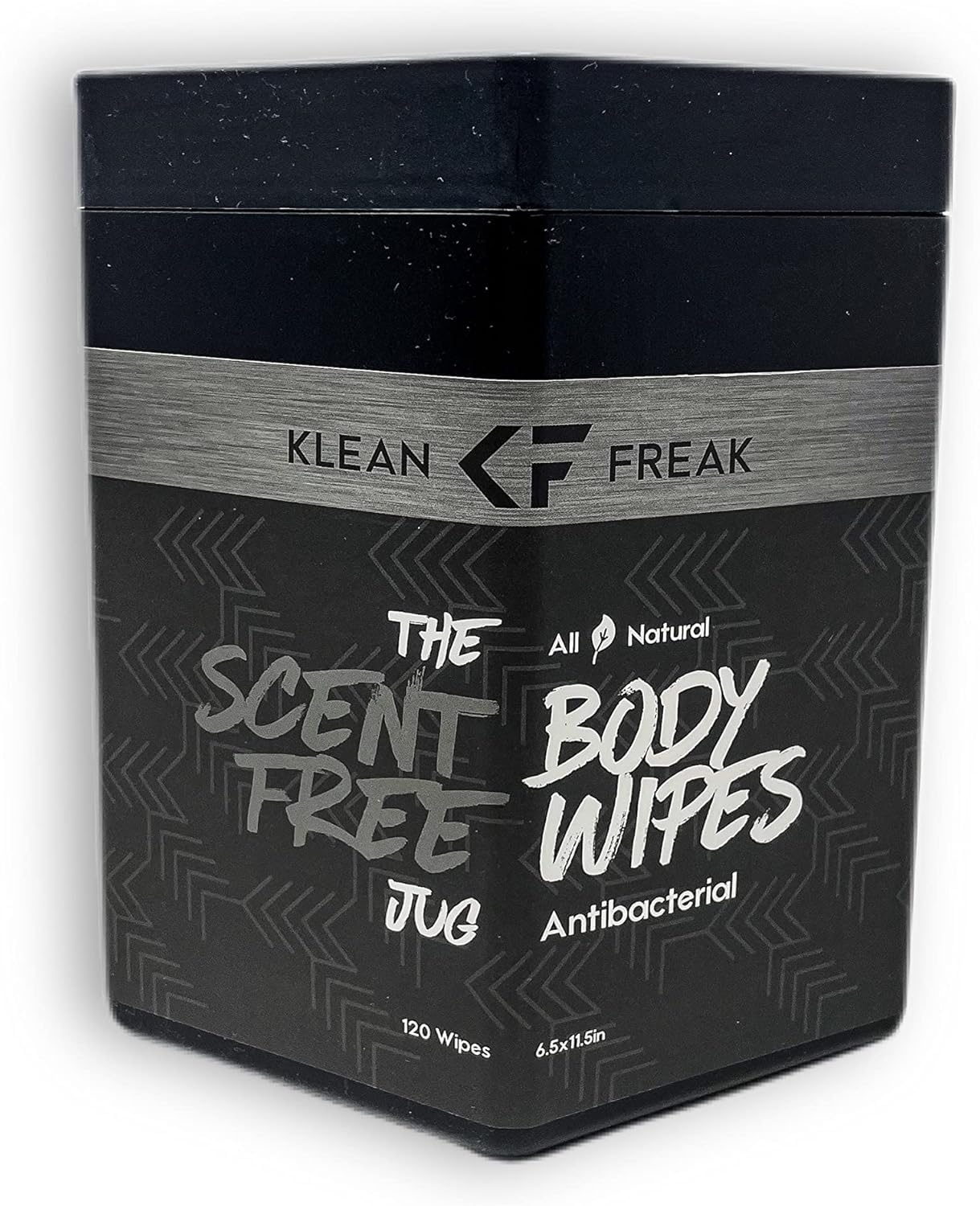 Klean Freak Body Wipes - Wipe Away Sweat and Odor for Face and Body, No Water, Large Textured, Travel, Gym, Camping and More, 120 Cnt Jug (Scent-Free Jug)