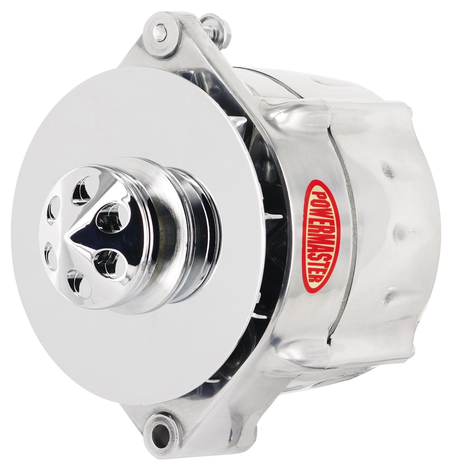 Alt GM Powermaster 12SI Polish 100A Smooth Look™ 1V Pulley Baffle & Cone 1 or 3 Wire