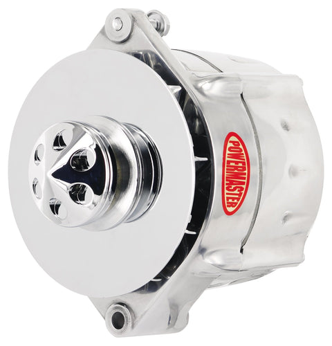 Alt GM Powermaster 12SI Polish 100A Smooth Look™ 1V Pulley Baffle & Cone 1 or 3 Wire