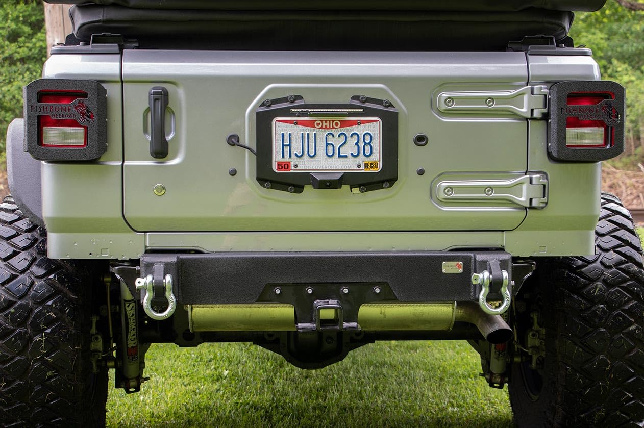 FB22179 Kentrol/Fishbone Offroad Rear Bumper Fits Jeep Wrangler